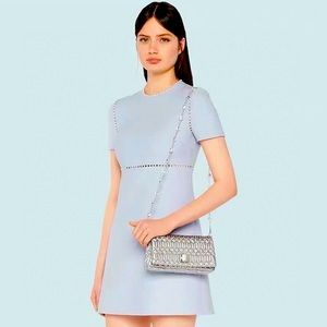 authentic Miu Miu Jersey Pearl-Inset Mini Dress